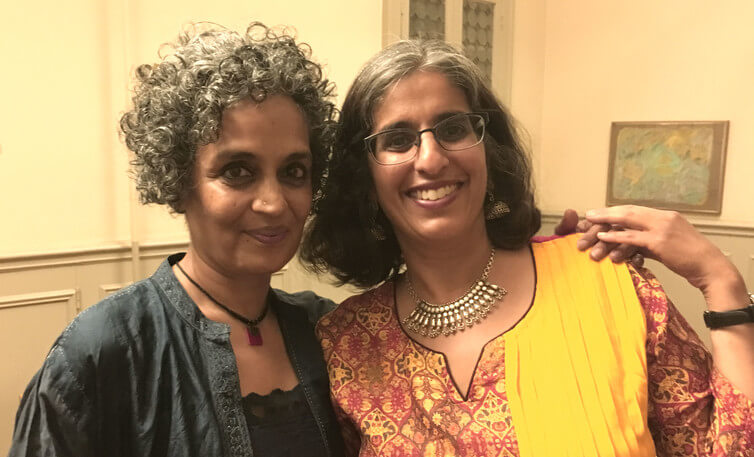 Arundhati Roy with Anjula Gogia.
